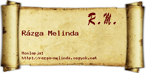 Rázga Melinda névjegykártya